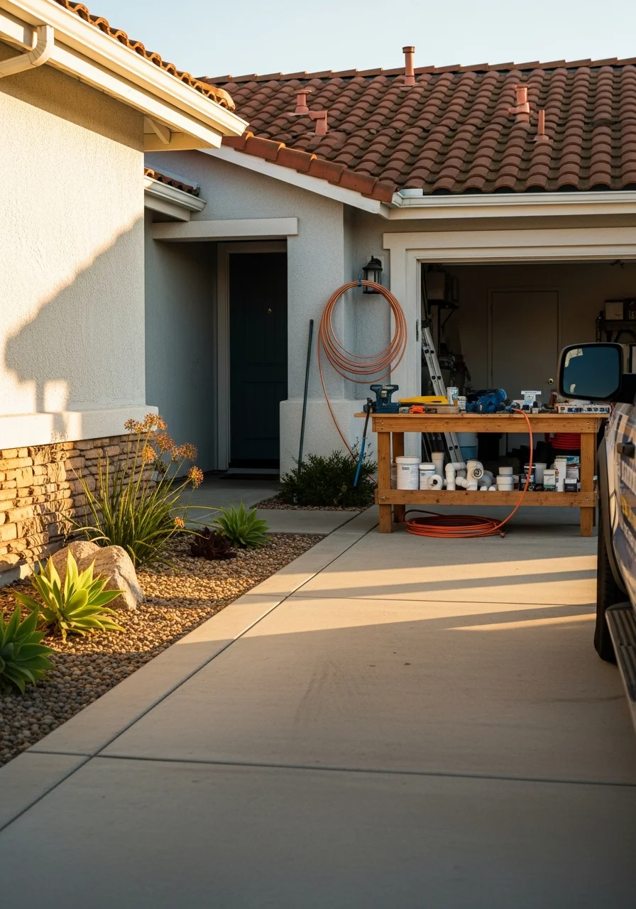 Camarillo homeowner in their driveway, representing the community demographic and residential property ownership.