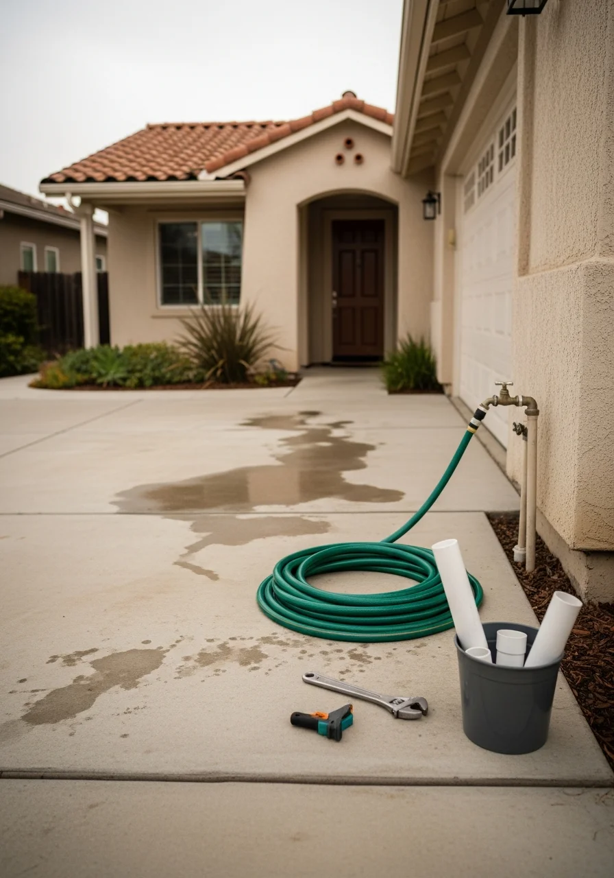 Oxnard resident in their driveway, illustrating the local homeowner demographic and residential property context.