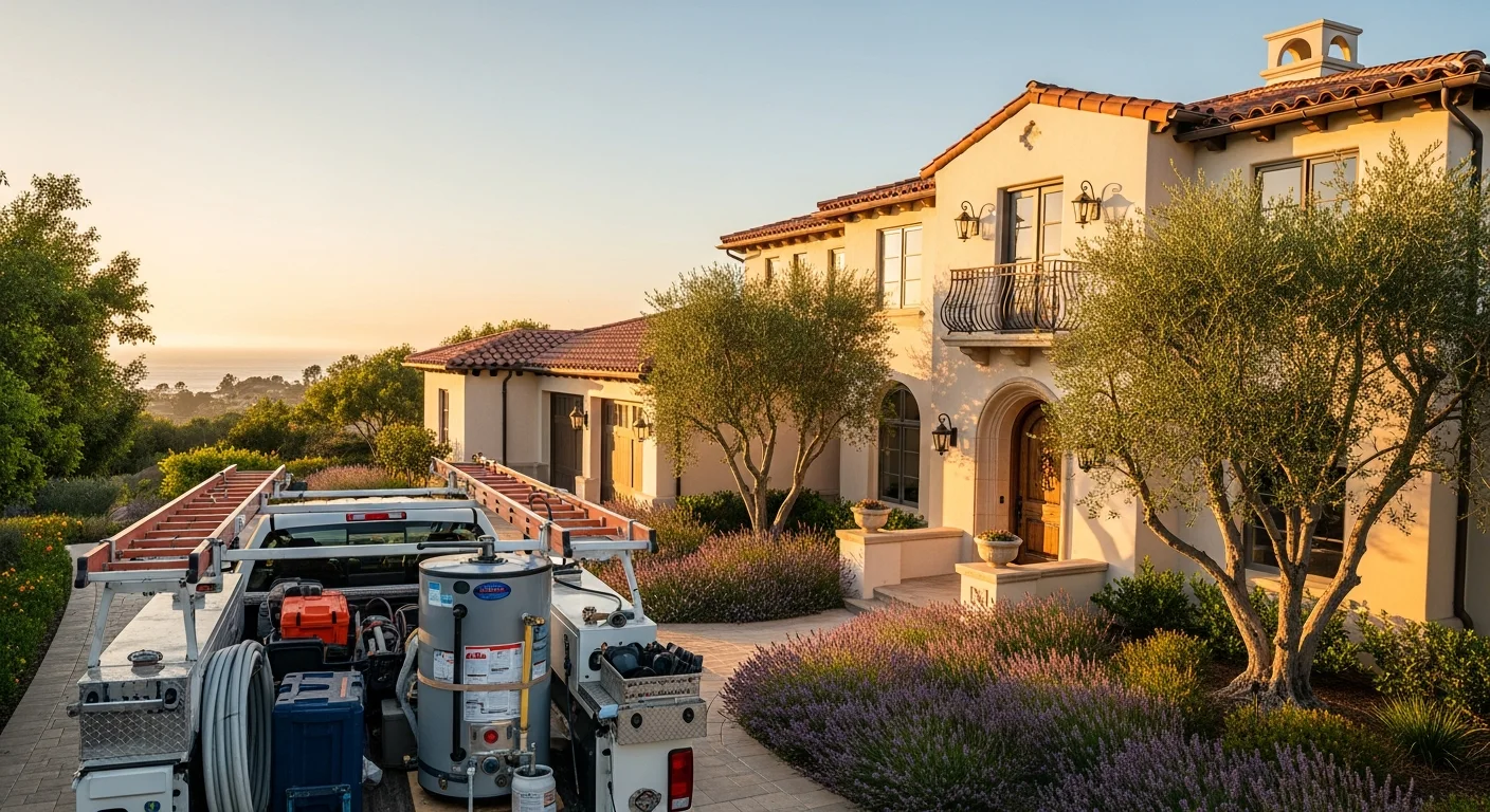Coastal Ventura home with mature landscaping and ocean-view setting, showing typical residential architecture and coastal environment.